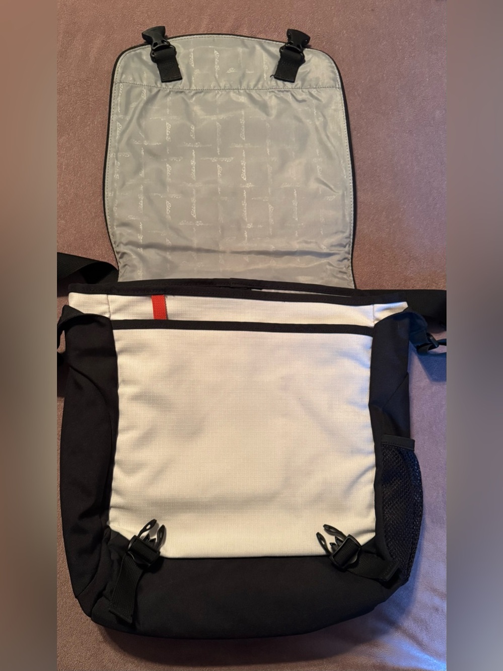 Eddie Bauer Gray & Black Crossbody Computer Bag EUC - Picture 8 of 16